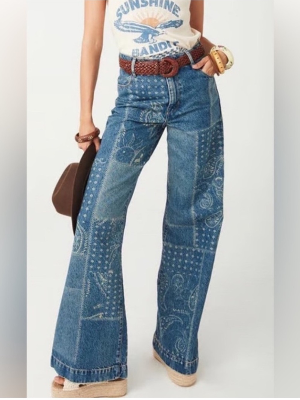 Spell 🦋 Road Trip Flare Jeans sz S NWOT